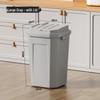 Extra Large Household Trash Bin with Lid for Kitchen, Bathroom, Hotel, or Outdoor Use