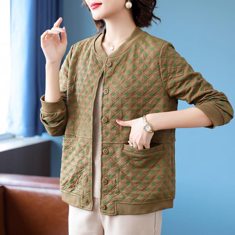 Mid-Aged Women's Casual Stand Collar Jacket