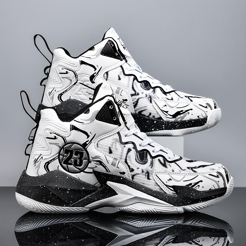 

New high-top basketball shoes spring and autumn sneakers men s sneakers youth game boots student sneakers 38