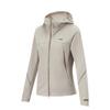 Li Ning Running Series Solid Color Zipper Hooded Reflective Windbreaker Women Outerwear Dusty-Gray AFDU354-1