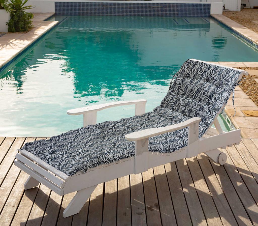 Vargottam Printed Rocking Chair Sofa Cushion With Ties  Chaise Recliner Quilted Thick Padded Seat Cushions Recliner Garden Outdoor