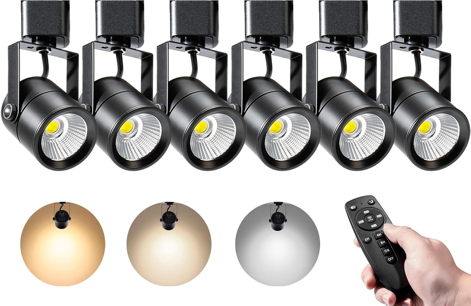 

Управляемый пультом, плавно диммируемый и регулируемый по цвету прожектор для шинопровода, встроенное светодиодное освещение, 10 Вт (Эквивалент 80 Вт), Высокая яркость 800 лм,