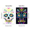Mexico Day of the Dead Luminous Facial Tattoo Sticker Halloween Party Decoration Halloween Dress Up Day of the Dead DIY Party