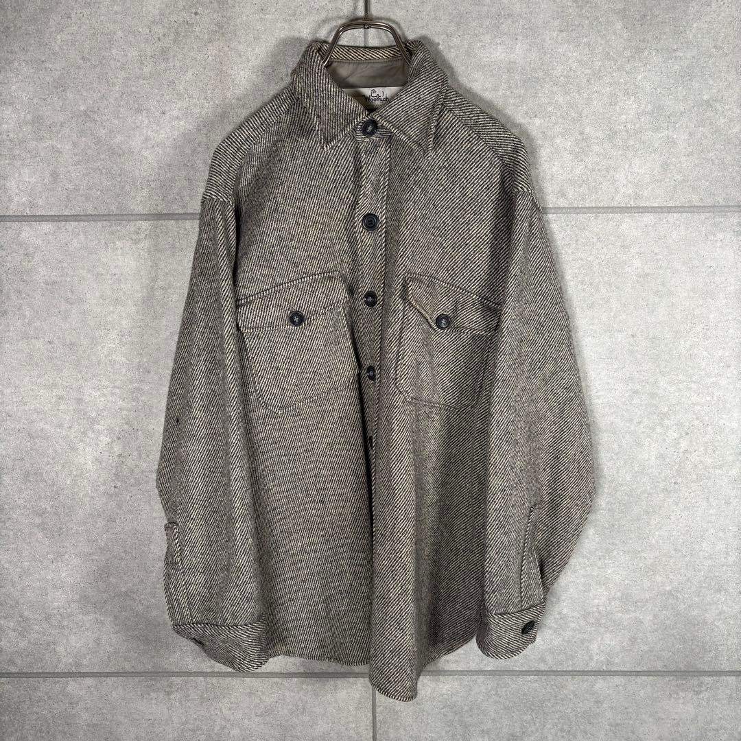 

[Б/У] Рубашка с длинным рукавом Woolrich, 70-е, елочка, винтажная CPO.