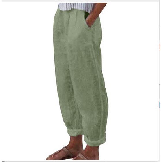 

Новые минималистичные женские модные широкие однотонные повседневные брюки в повседневном стиле из хлопка на весну и лето XXXL светло-зеленый