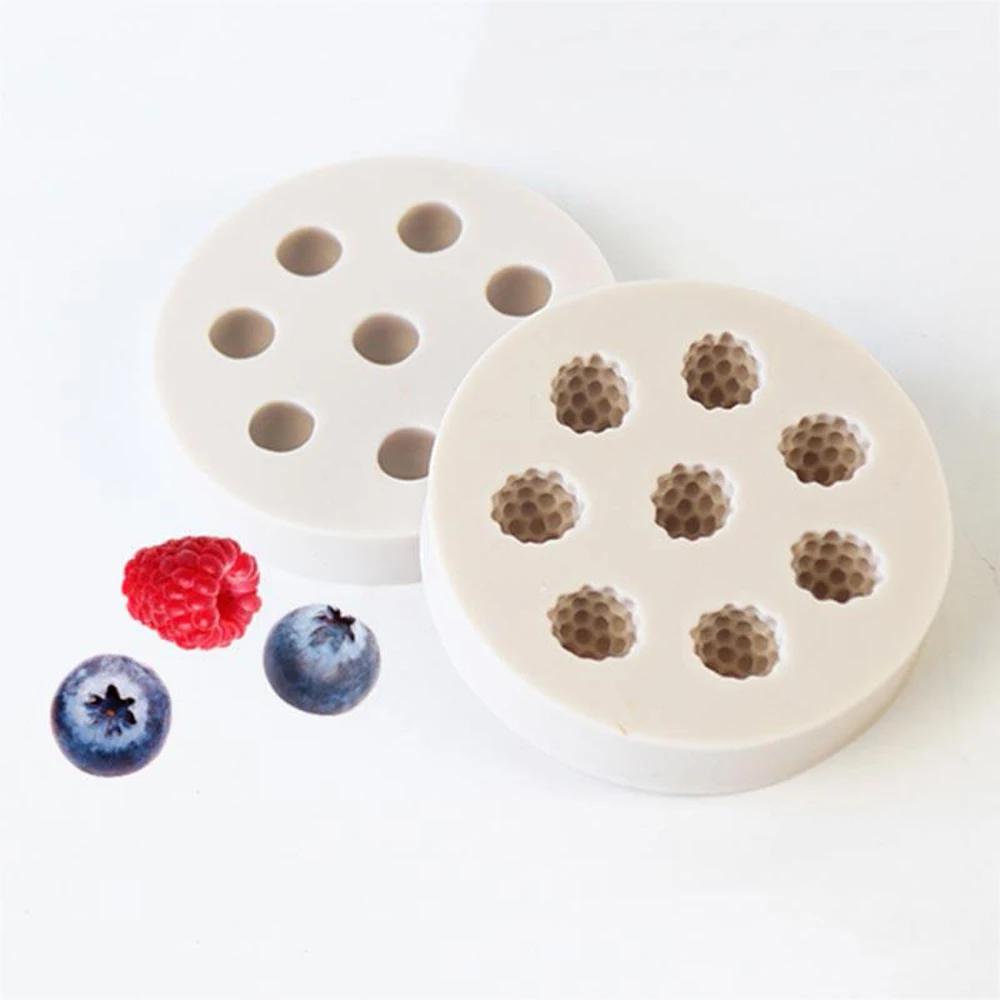 Food Grade Silicone Mold Blueberry Raspberry Mulberry Fruit Sugar Coated Chocolate Clay DIY Handmade Dropper Mold