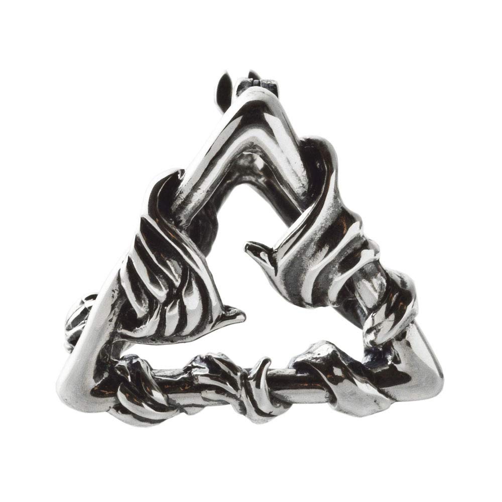 Artemis Classic Lucifer Triangle Earrings (ac-ace0148) - Silver Accessories for Men and Women, Brand Jewelry, Silver, Size 25