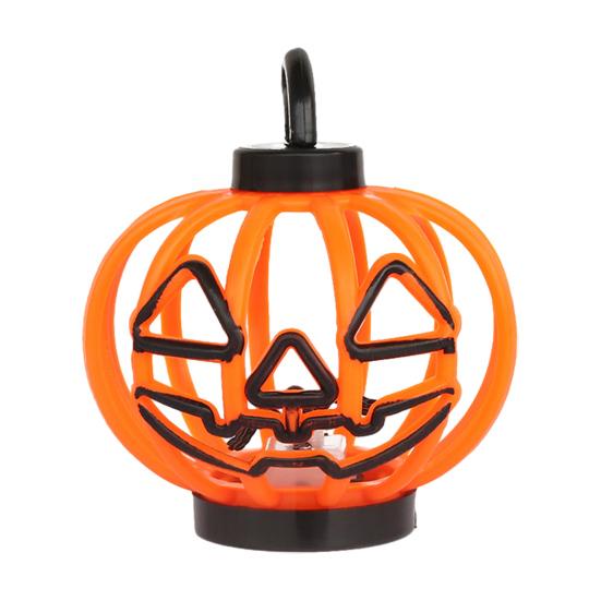 Petites Lampes de Nuit Citrouille Lanterne Halloween, Ornement Creux Lumineux LED, Lampe à Piles pour Statue de Fête Décoration Intérieure Extérieure Chaude Maison
