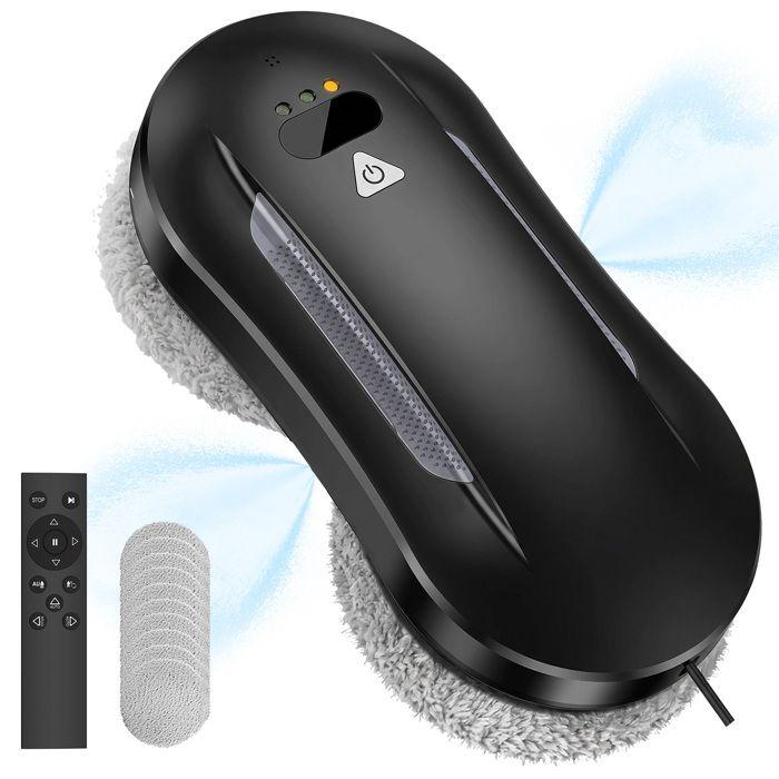 Robot window cleaner - Robot window wash 5600Pa - Automatic spraying - 3 cleaning modes - Remote control & 10 cleaning cloths