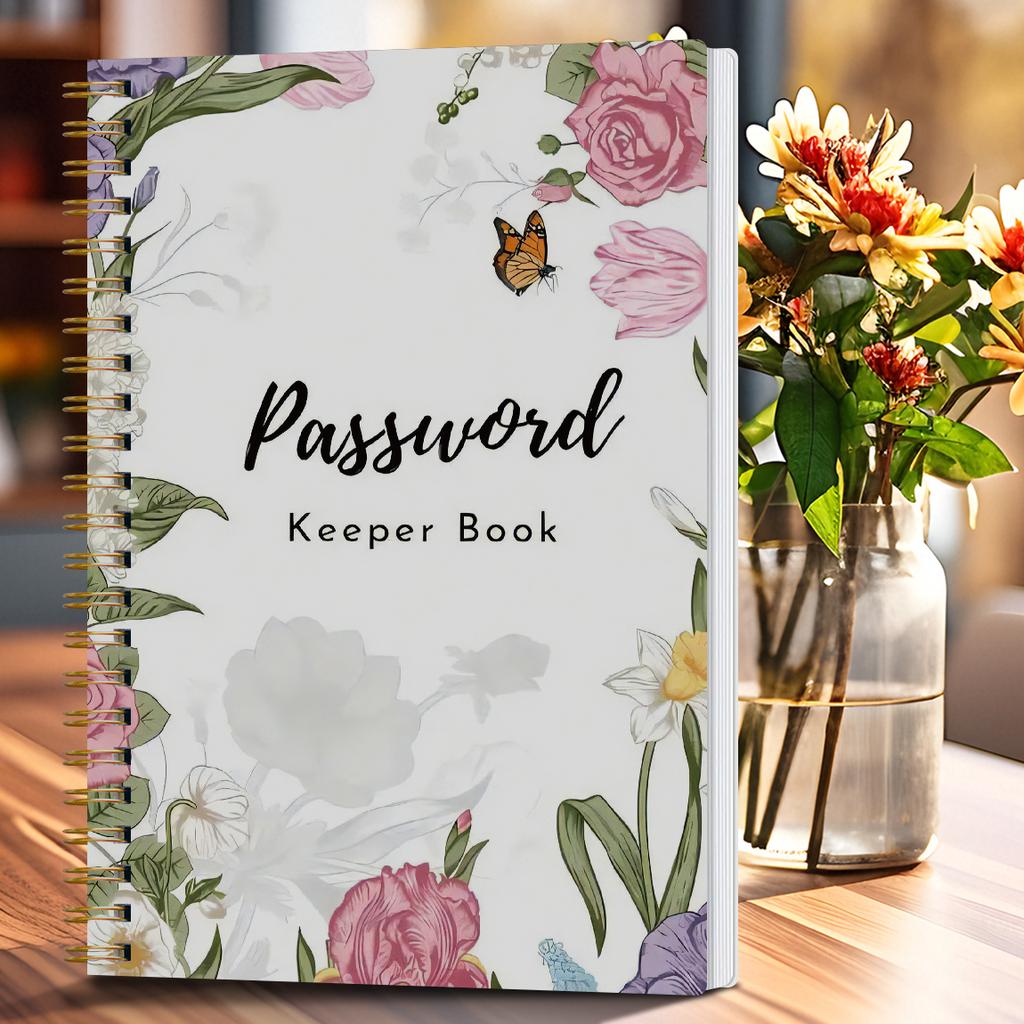 A5 Passwortbuch, Internetkonto- und Website-Login-Organizer, Notizbereich, Perfektes Passwortjournal zur Verwaltung der Cybersicherheit