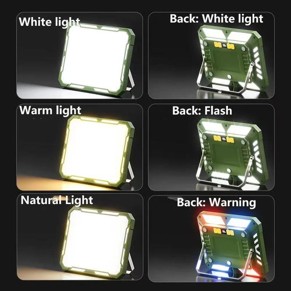 7500MAH Camping Lights LED Rechargeable Magnetic Flashlight Portable Power Source Work Light Maintenance Lamp Outdoor Lantern