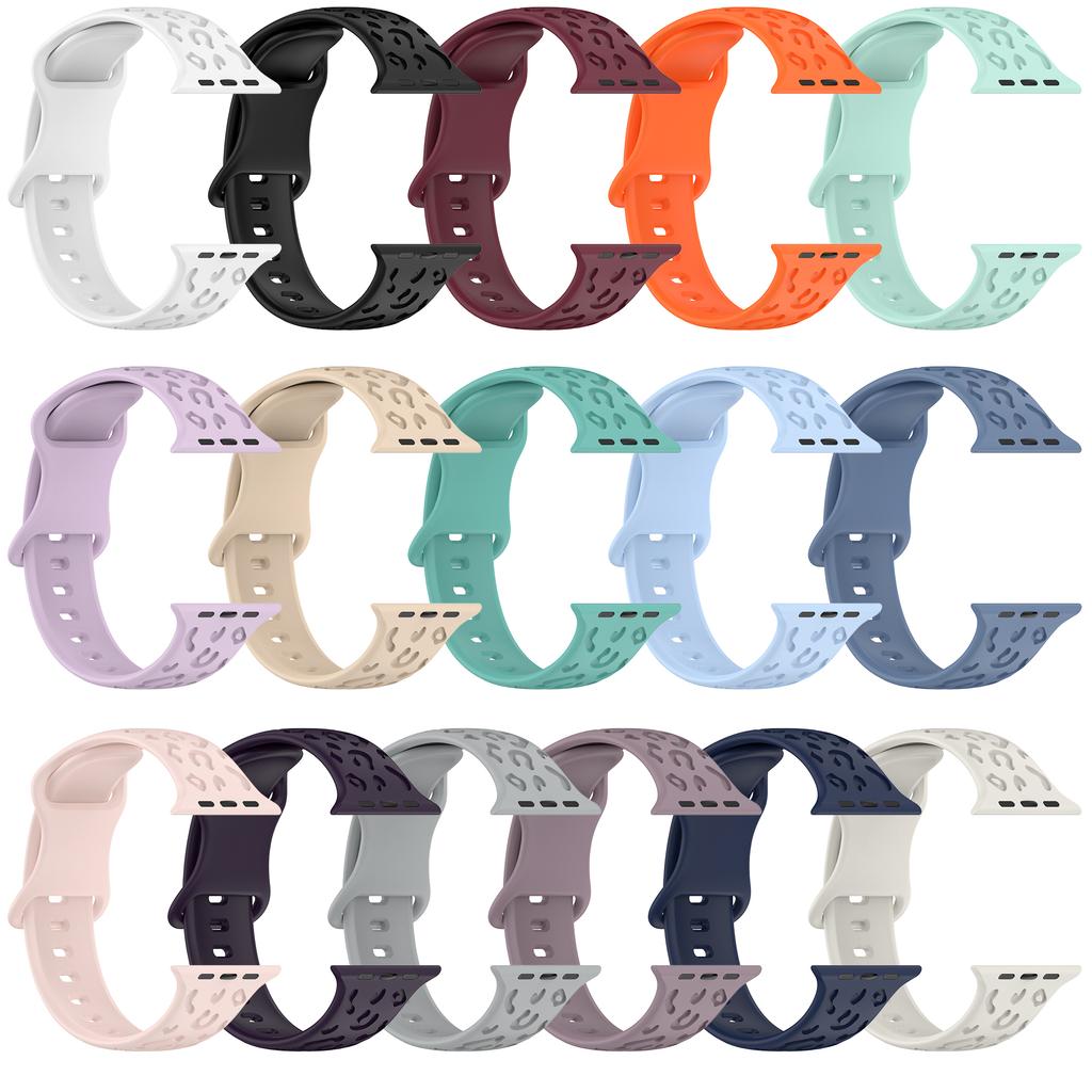 Flower Engraved Band for Apple Watch 10 9 8 7 6 5 4 3 Strap Bracelet for IWatch Ultra 49mm 45mm 46mm 41mm 40mm 44mm 38/42mm Band