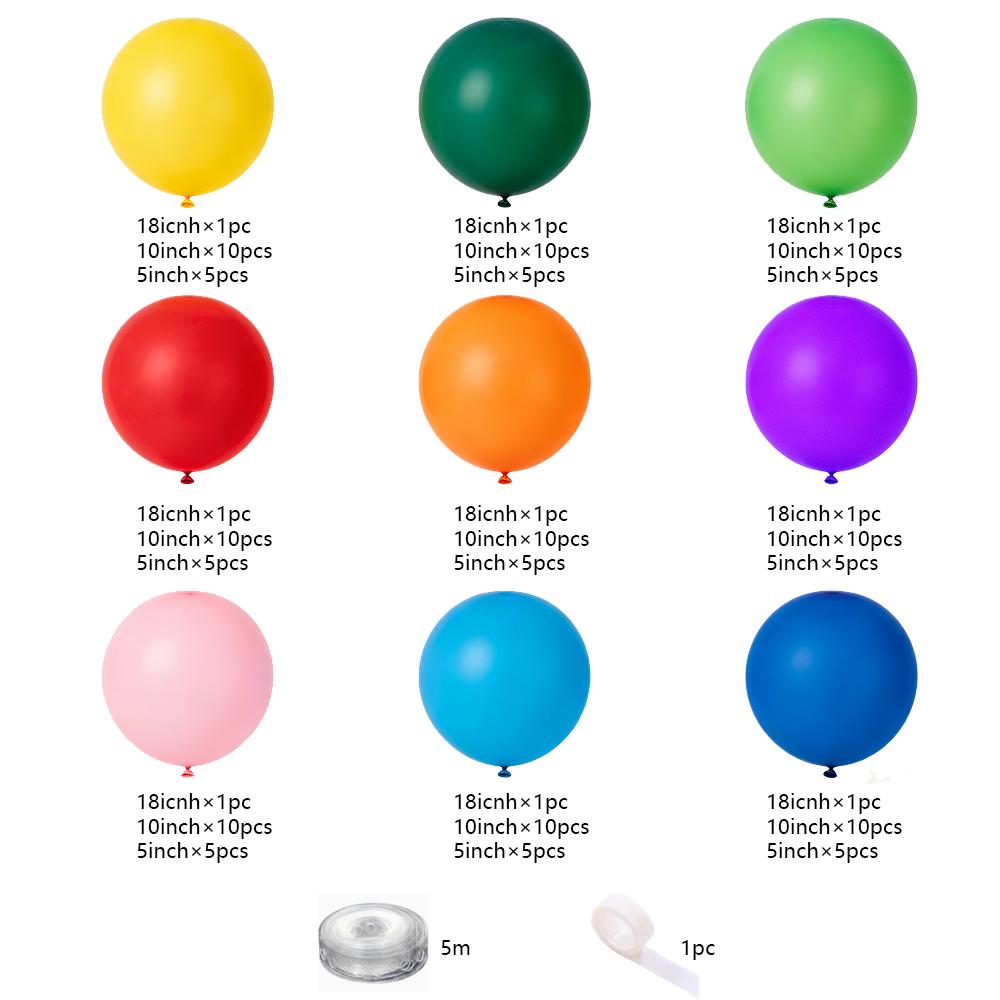 

146pcs/Set Colorful Rainbow Balloon Garland Arch Kit Multicolor Latex Ballons Decoration Wedding Birthday Decor Kid Baby Shower 1set