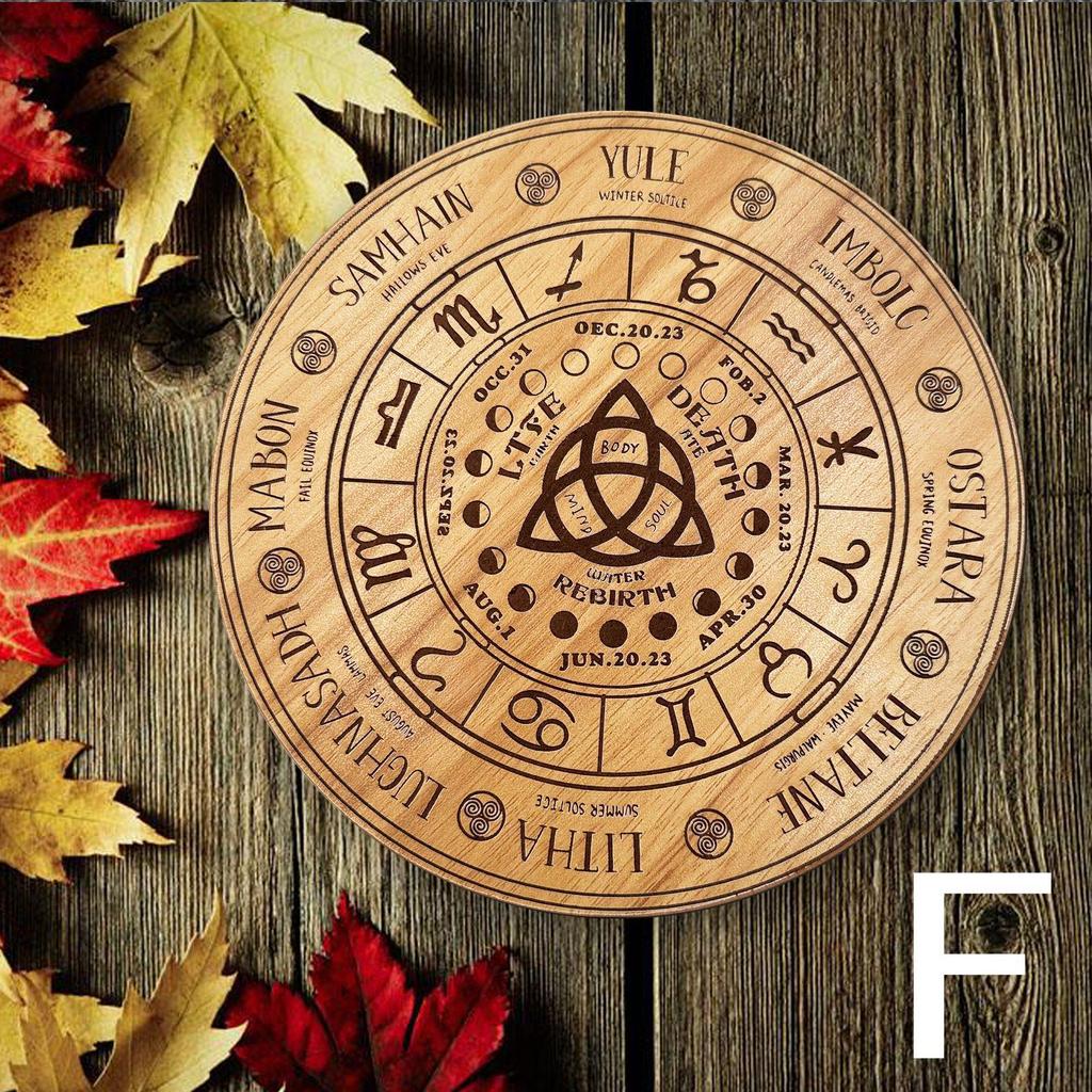 Raw Wood Linden Ornament: Wooden Craft Home Décor & Tarot Energy Board