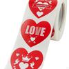 1 Roll Heart Shape Decorative Stickers Valentine's Day Decor Gift Card Tags Birthdays Sealing Labels