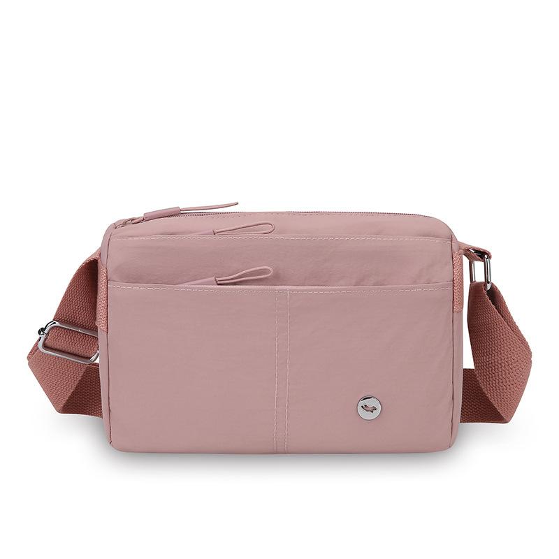Water-Repellent Multi-Compartment Bag Lightweight Small Square Bag Commuter Women's Shoulder Bag Solid Color Crossbody Bag