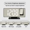1 Pcs Mirror Multifunctional Projection Alarm Clock Intelligent Luminous Clock Bedroom Large Screen Projection Clock