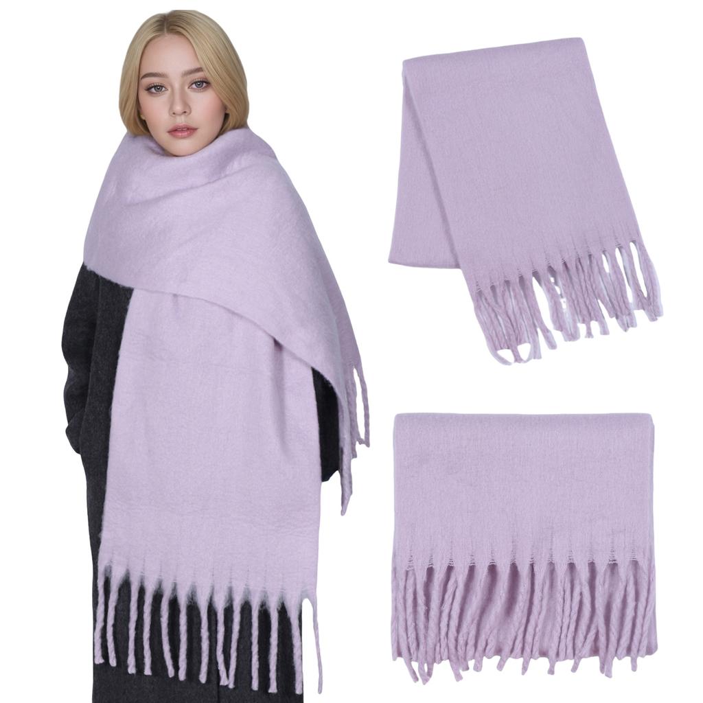 Winter Cashmere Scarf For Women Men Thick Solid Scarves Pashmina Blanket Wraps Soft Neck Warm Bufanda Shawls Long Poncho Echarpe