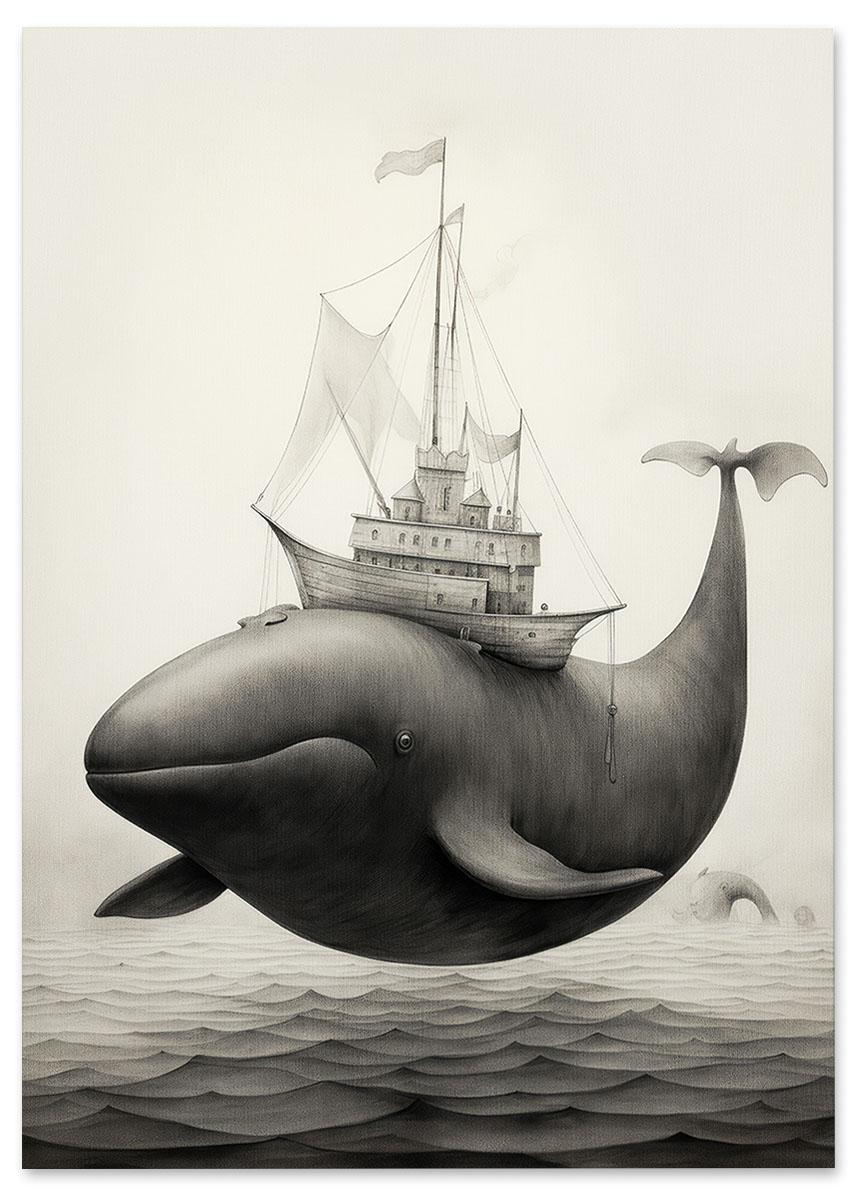 

Plakat wieloryb statek 30x40 cm