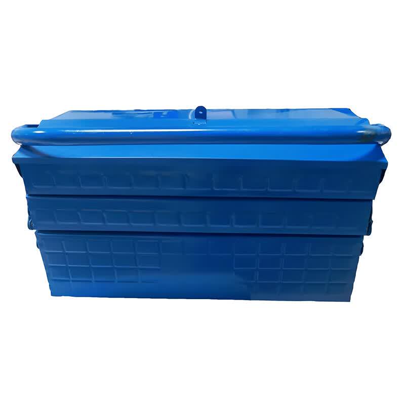Portable 3-Layer Folding Metal Tool Box