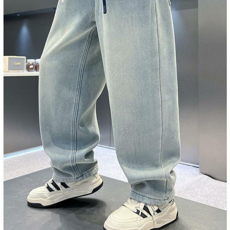 Boys' Pants Spring and Autumn Collection Wide Leg Jeans for Boys In Spring