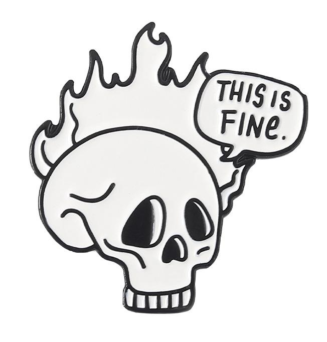 

Fashionable Themed Skull Lapel Pin Beautifully Crafted For A Chic And Look Bold XZ5978