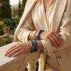 Colorful Smudge Chunky Bracelet Unique Night Glow Effect Bangle  Women Jewelry