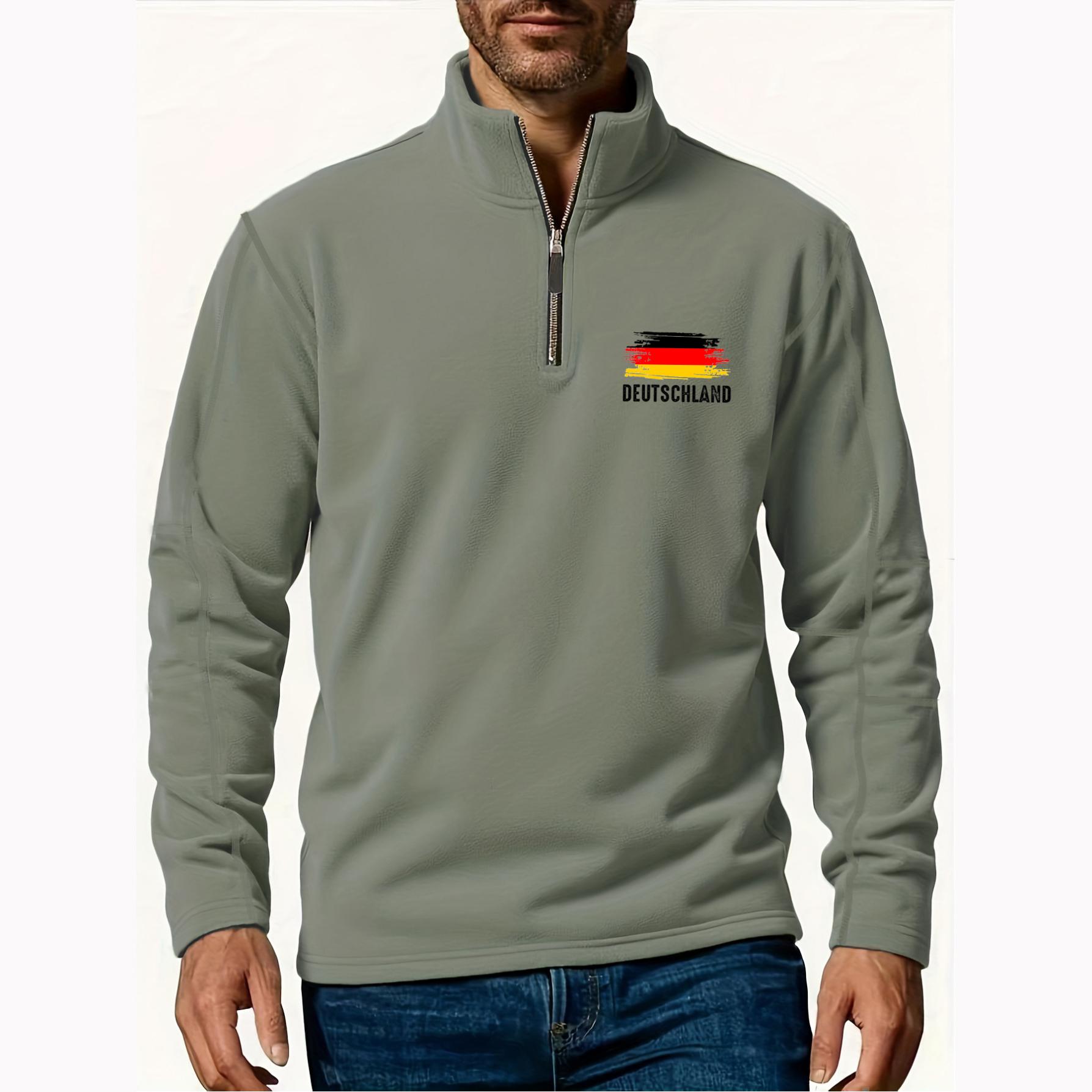 

Мужская осенне-зимняя повседневная спортивная толстовка из двустороннего флиса, с воротником-стойкой, на молнии, теплая, для улицы XXL зелёный