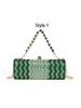 Elegant Evening Rhinestone Clutch: Crystal Diamond Party and Wedding Bag for Ladies - European and American Style