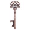12pcs Vintage Key Shape Bottle Opener Alloy Key Ring Copper Keychain with Tags