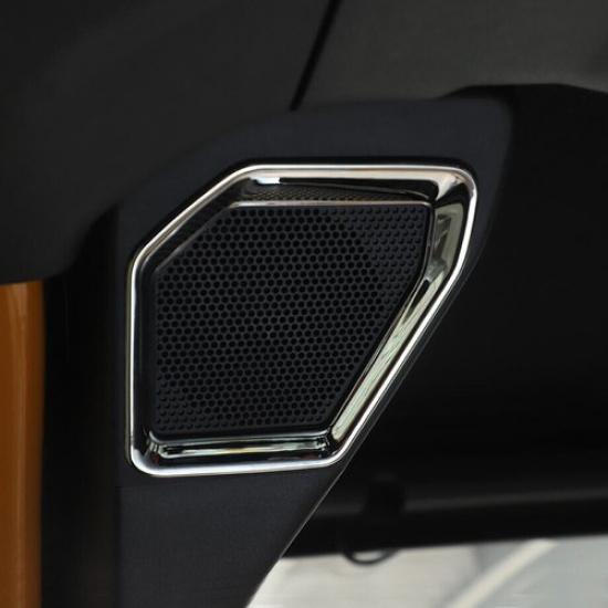 Car Rear Trunk Speaker Trim Cover Frame For Ford Bronco 21-24 Accessories Chrome