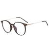 Transparent Tea Gold Myopia Glasses For Women Can Be Matched With Degrees, Square And Round Face, Plain Artifact, Flat Mirror Holder, Big Face And