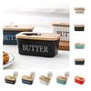 Airtight Cover Butter Dish Cans  with Lid High-quality Porcelain Butter Holder  Storage