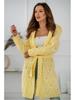 Women's Plus Size Knitted Hoodie Cardigan with Belt - Long Sleeve, 8 Color Options, 2024 Collection