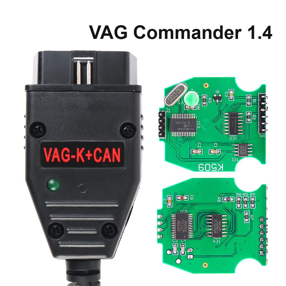 With FT232RL PIC18F25K80 Chip Cable Commander 1.4 for VW/ALLDI OBD2 Diagnostic Tools VAG K+CAN Car Accessories OBDII Scanner