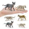 Lifelike Snow Leopard And African Wildcat Model Static Figure For Home Decoration