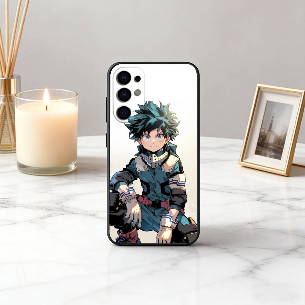 l-lzuku Boy Hero D-Deku M-Midoriya-ES Phone Case For Samsung S25,S24,S21,S22,S23,S30,Ultra,S20,Plus,Fe,Lite,Note,10,Black Cover