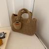 Borsa all'uncinetto fatta a mano retrò coreana Borsa a mano casual Borsa a tracolla Autunno e Inverno Nuova Mini Borsa Tote Borsa da ascella da donna