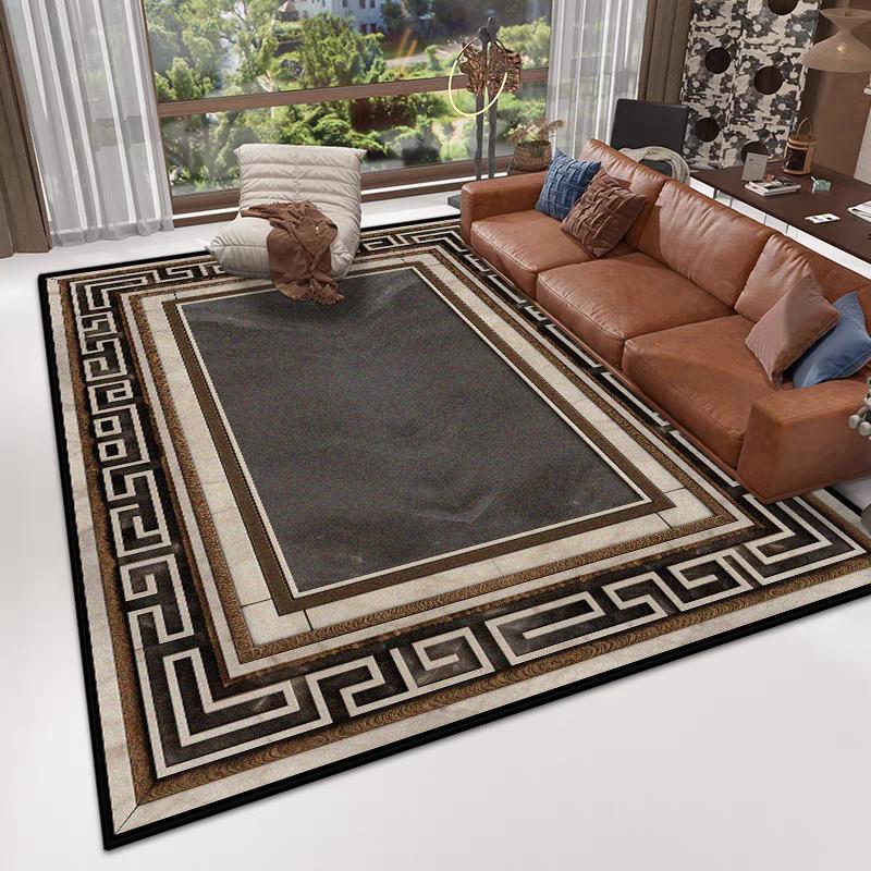 

Black Marble Style Carpet for Living Room Large Area Non-slip Washable Decoration Rugs Bedroom Bedside Classical Floor Mat Soft 60x90cm