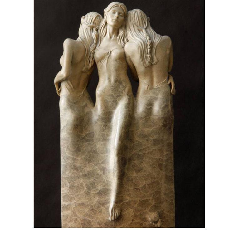 New Three Goddesses Sculpture Statue Resin Crafts Ornaments Home Garden Garden Study Resin Ornaments