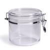 Airtight Stackable Food Storage Containers Set of 4 Round Clear Canisters Kitchen Organization Food Freshness Home Use