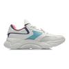 New LiNing Cushioning Anti Slip And Wear Resistant Low Top Running Shoes Women's Mist White ARHQ108-4