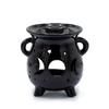 Oil Burner Cauldron Moon Phase Black