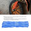 72PcsPack Motorcycle Dirt Bike Wheel Spoke Protector Cover Guard Wrap(Blue and White)