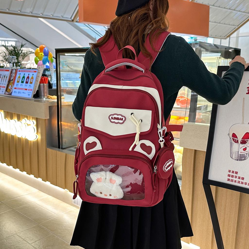 Schoolbag girl cute schoolbag 3rd to 6th grade girl junior high school student backpack large capacity junior high school backpack wholesale