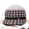 Hat lady winter warm short brim rabbit fur basin hat middle old man scarf knitted hat cold warm wool hat
