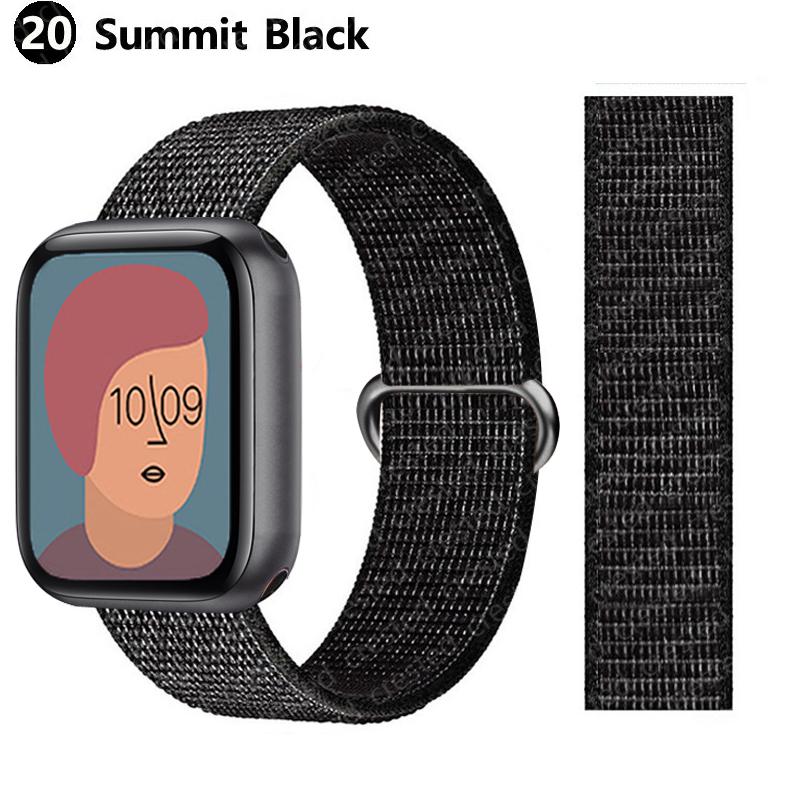 2pcs Straps For Apple Watch Band 44mm 40mm 45mm 46mm 42mm 49mm 41mm Nylon Loop Bracelet iwatch Series 10 9 8 7 6 5 3 se ultra 2