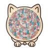 Macaron Color Cat Wooden Jigsaw Puzzle with Cat Silhouette Frame Animal Cats Decorative