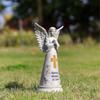  Solar Angel Statues Garden Decors Resins Praying Angel Figurines Garden Memorial Angel for Patios Lawn Yard Porch Decors