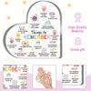[Inspirational Heart Decor] Inspirational Heart-Shaped Acrylic Desk Decor - 2D Flat, Colorful & Uplifting with Positive Mental Health Messages  